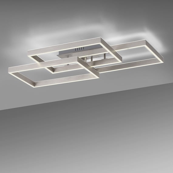 Paul Neuhaus LED Deckenleuchte Nelia 8250-55 | Dimmbar, In Stahl & Weiß | Moderne Raumbeleuchtung