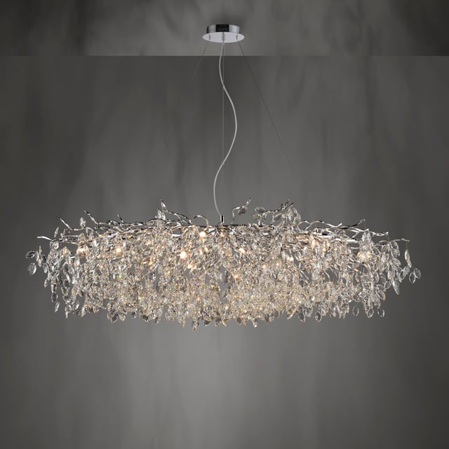 Paul Neuhaus Ricicle pendant light, G9 dimmable, chrome - 2037-17