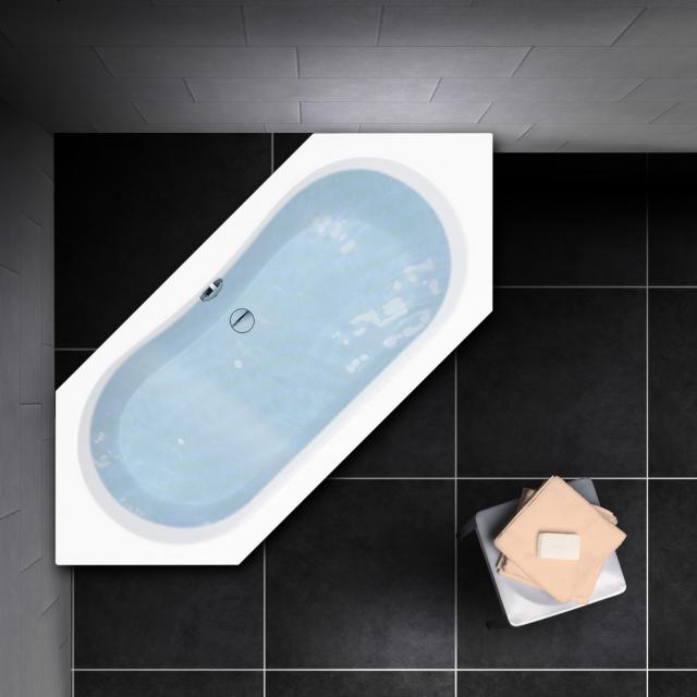 PREMIUM 100 Sechseck-Badewanne, Einbau Länge: 200 cm, Breite: 90 cm, Innentiiefe: 47 cm