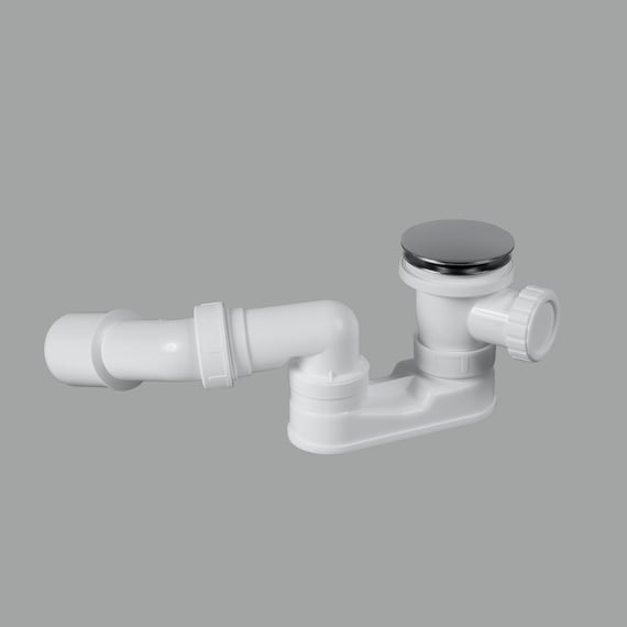 preotec p20 waste valve for baths, chrome - CL21CR | REUTER
