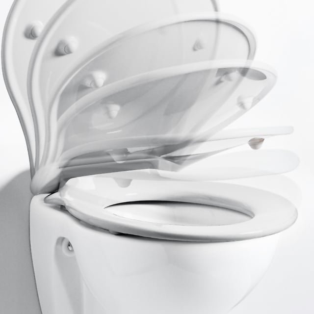 Commode Raja Pressalit Raja ® toilet seat with soft-close & removable, white ...