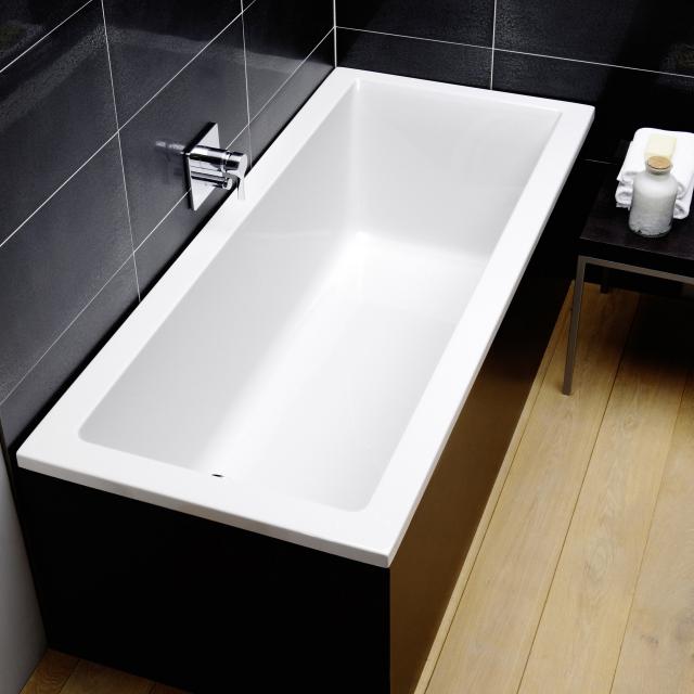 Repabad Genf Mono Rechteck-Badewanne, Einbau weiß