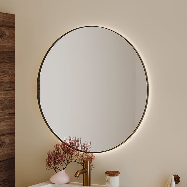 RIHO Shield Round Spiegel schwarz matt - 205555 | REUTER