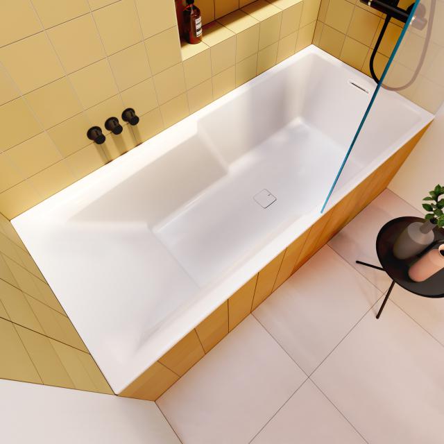 Riho Still Shower Rechteck-Badewanne mit Duschzone, Einbau ohne Füllfunktion