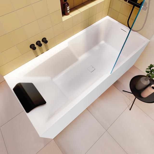 Riho Still Shower Rechteck-Badewanne mit Duschzone und Verkleidung ohne Füllfunktion