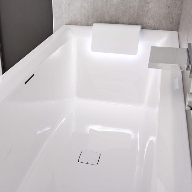 Riho Still Square Rechteck-Badewanne mit 2 Kopfstützen und Beleuchtung, Einbau ohne Füllfunktion