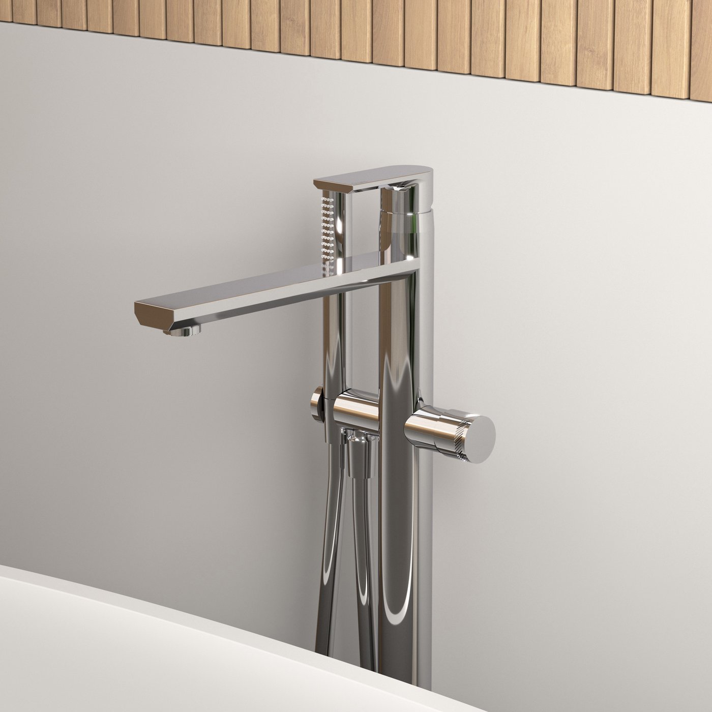 rivea Dia freestanding bath fitting chrome - BR2065PC | REUTER