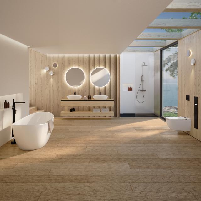 rivea – Ihr komplettes Bad mit Badmöbelanlage, WC, Wanne & Dusche, inkl. Armaturen & Lichtspiegeln