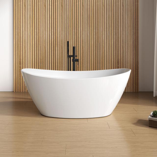 rivea Bahri Freistehende Badewanne für individuelle Ab- und Überlaufsysteme L: 154 B: 75 cm weiß