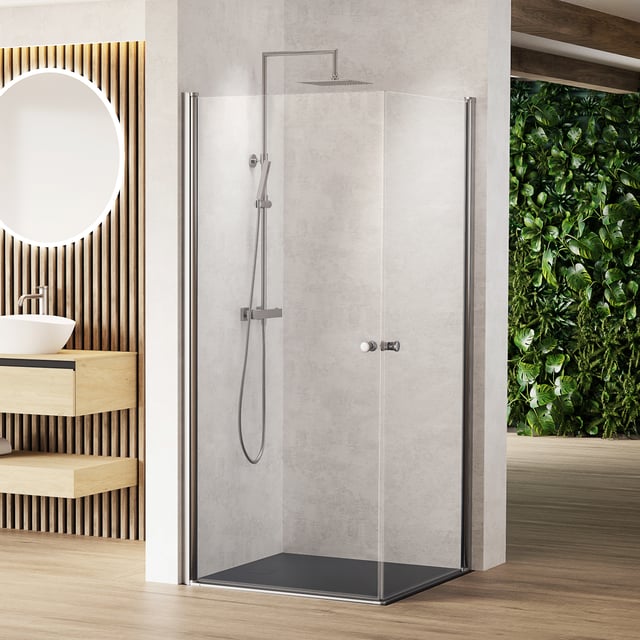 Duschkabine TELA 100x100 Cm – Ohne Duschtasse, Mit 8 Mm ESG Glas & Easy-Clean Beschichtung