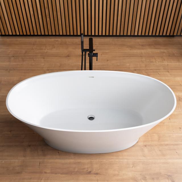 rivea Izumi Freistehende Badewanne L: 168 B: 81 H: 60,5 cm, mit pflegeleichter Oberfläche weiß matt
