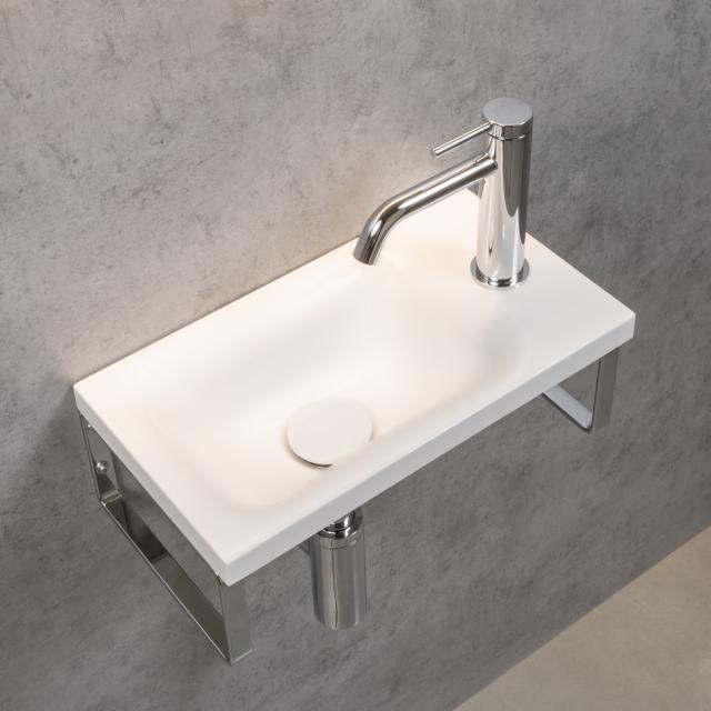 rivea Picabo Handwaschbecken mit Handtuchhaltern B: 40 H: 10 T: 22 cm, mit pflegeleichter Oberfläche weiß matt