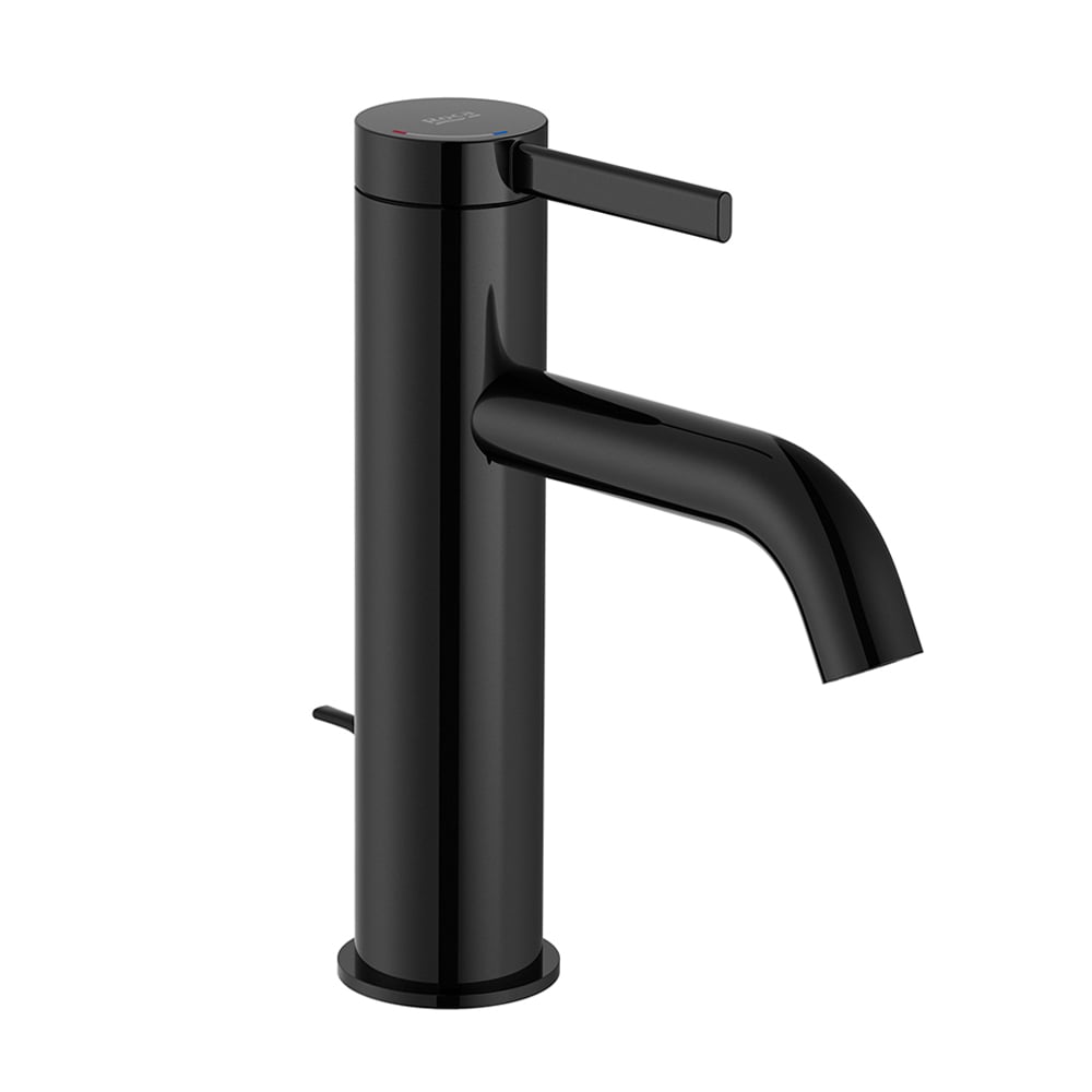 Pop Up Roca Roca Ona basin fitting with pop-up waste set, titanium black ...
