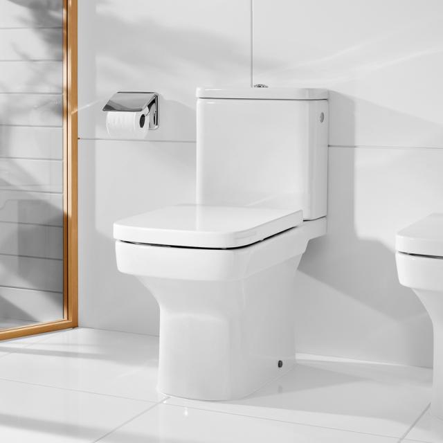 Roca Dama Stand-Tiefspül-WC-Kombination SET, mit WC-Sitz Abgang senkrecht