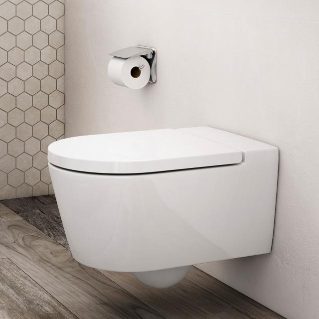 Roca Inspira Wand-Tiefspül-WC round mit WC-Sitz weiß