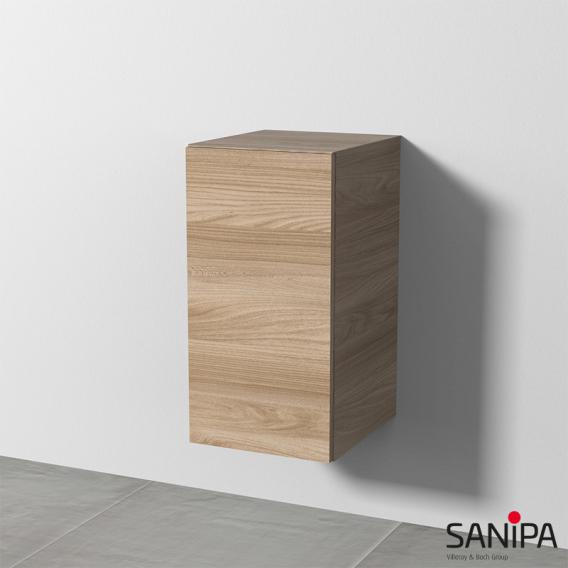 Sanipa 3way Beistellschrank mit 1 Tür ulme natural touch, mit Tip-On-Technik