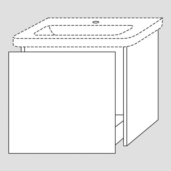 Sanipa 3way Waschtischunterschrank mit 1 Auszug für Architectura eiche kansas