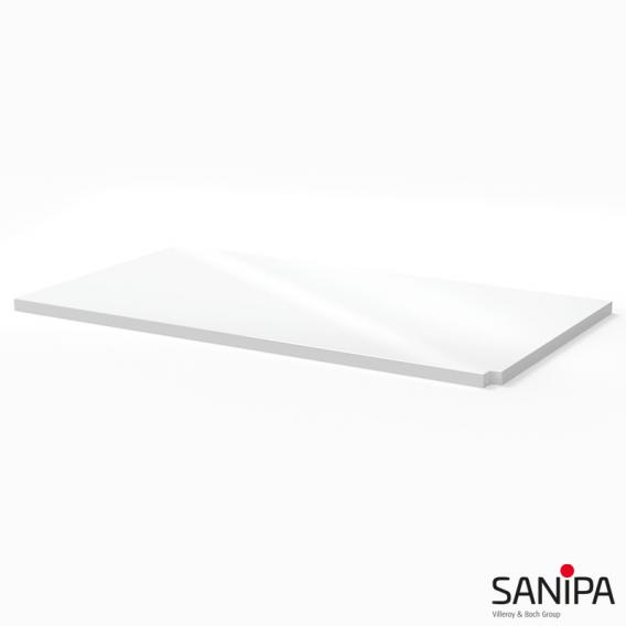 Sanipa CantoBay Abdeckplatte groß für Anbauschrank gerade weiß glanz