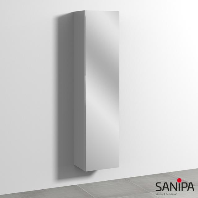 Sanipa 3way Hochschrank mit Doppelspiegeltür weiß soft