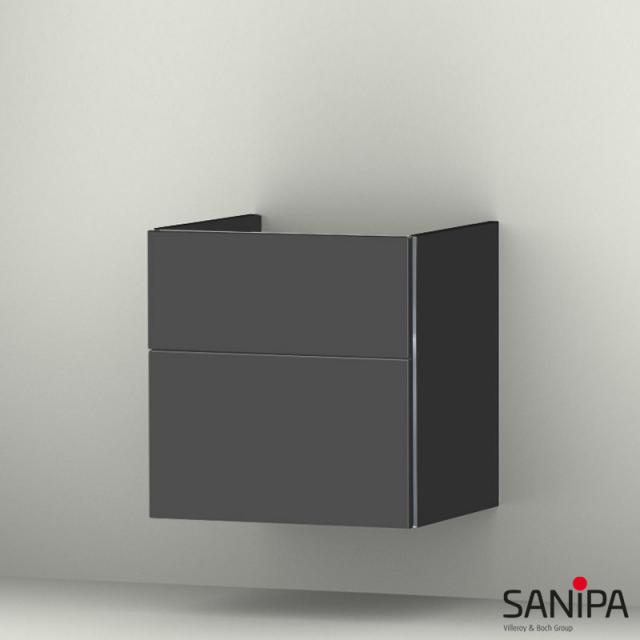 Sanipa 3way Waschtischunterschrank mit 2 Auszügen für it! anthrazit matt