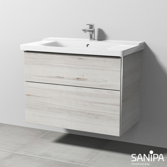 Sanipa 3way Waschtischunterschrank mit 2 Auszügen für P3 Comforts linde hell