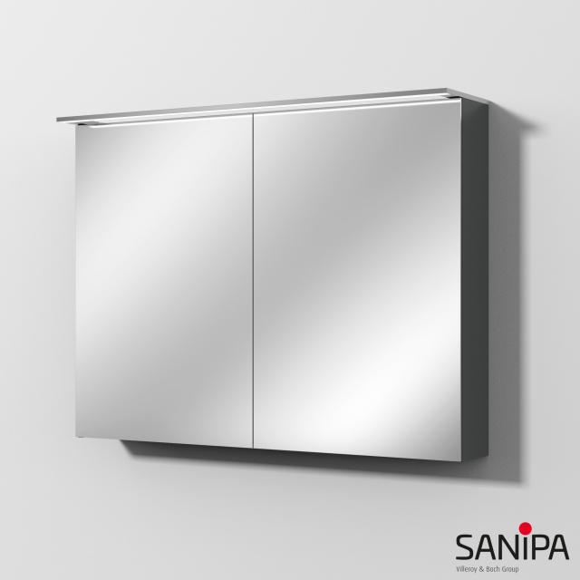 Sanipa Reflection Spiegelschrank MALTE mit LED-Beleuchtung anthrazit matt