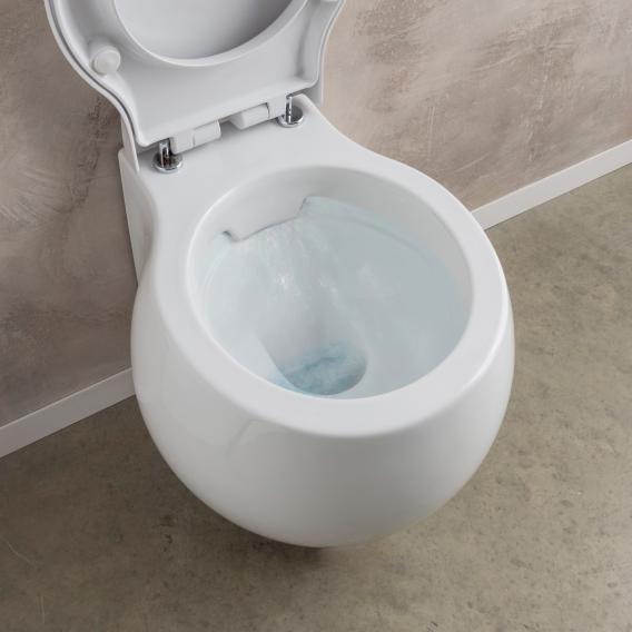 Scarabeo Planet Wand-Tiefspül-WC ohne Spülrand, weiß, mit BIO System Beschichtung
