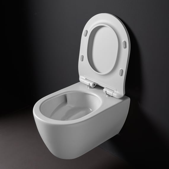 Scarabeo Glam wall-mounted, washdown toilet, with Twist white - 5201TW