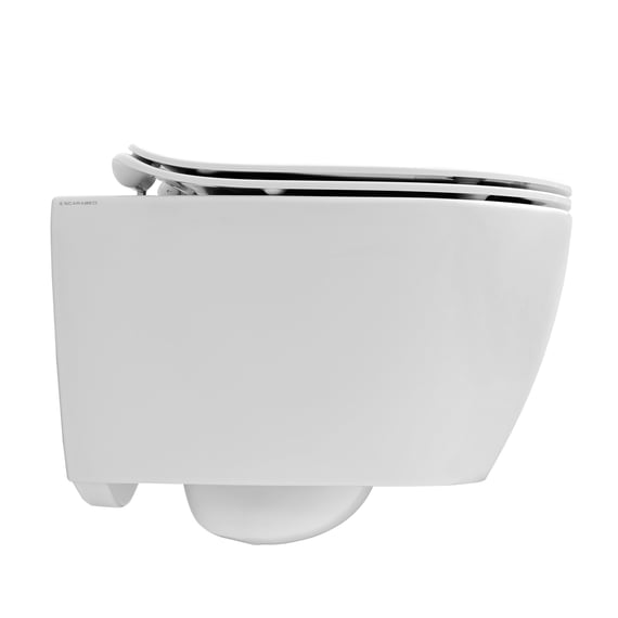 Sanitaires suspendus SCARABEO MOON Made in Italy - Wc + Bidet + Abattant WC  + Kit de fixation inclus - Céramique sud