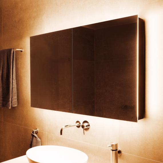 mittig und - matt, 2 Spiegelschrank schwarz ADVANCEDLINE Schneider Comfort | Türen REUTER Steckdosen 194.120.02.41 Beleuchtung mit