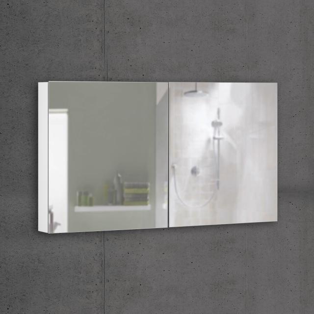 Schneider ADVANCEDLINE Comfort Spiegelschrank mit LED-Innenbeleuchtung mit 2 Türen weiß