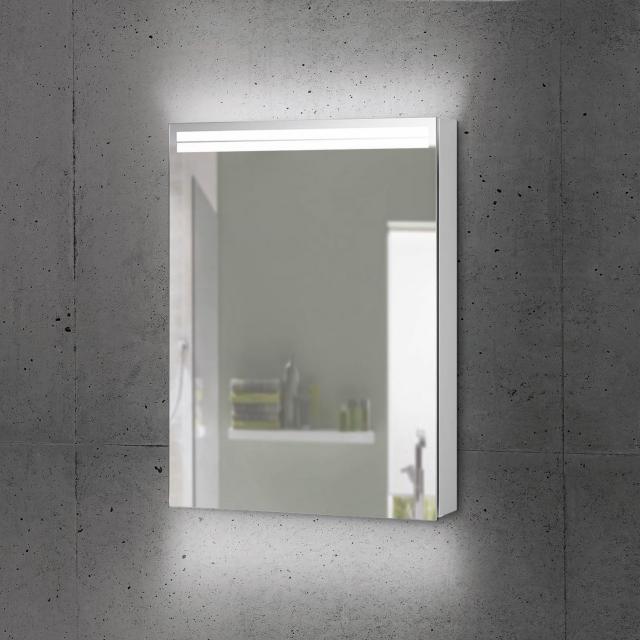 Schneider ARANGALINE Spiegelschrank mit 1 Tür silber eloxiert
