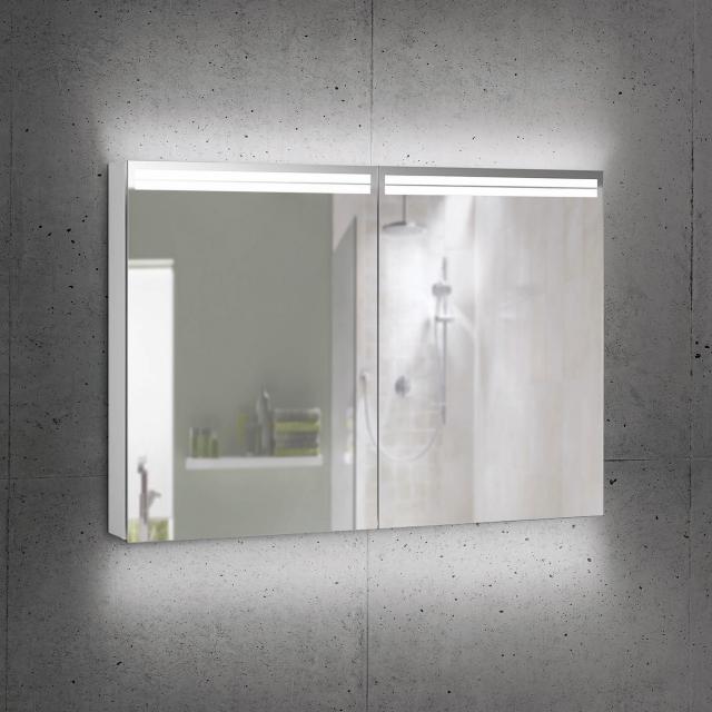 Schneider ARANGALINE Spiegelschrank mit 2 Türen silber eloxiert