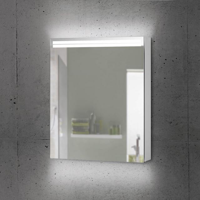 Schneider ARANGALINE Spiegelschrank mit Beleuchtung und 1 Tür silber eloxiert