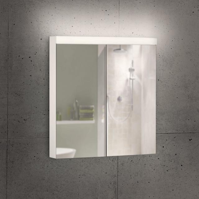 Schneider LOWLINE Basic Spiegelschrank mit Beleuchtung und 2 Türen warmweiß