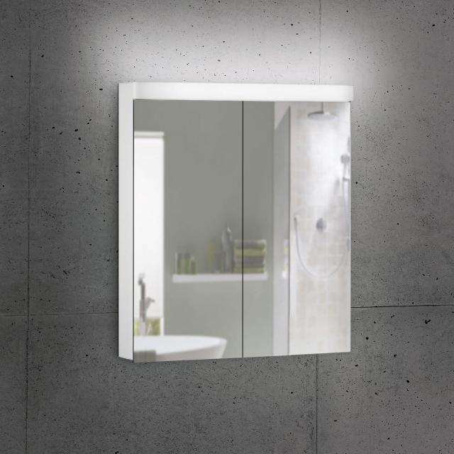 Schneider LOWLINE Basic Spiegelschrank mit Beleuchtung und 2 Türen neutralweiß