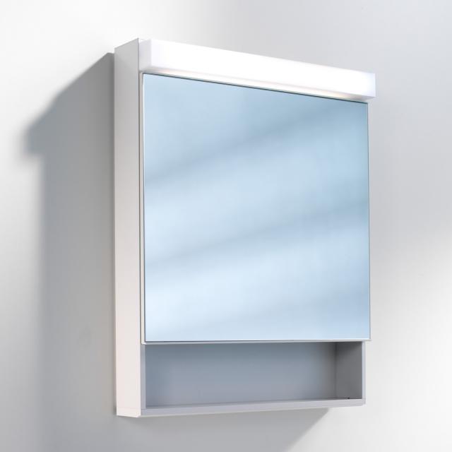 Schneider LOWLINE Spiegelschrank mit LED-Beleuchtung, mit 1 Tür, mit offenem Fach