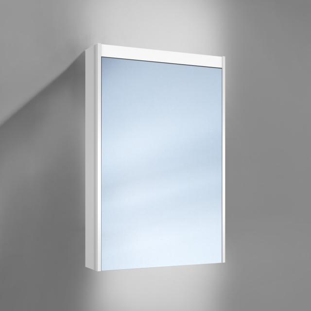 Schneider O-Line Aufputz-Spiegelschrank mit Beleuchtung, 1 Tür und Waschtischbeleuchtung