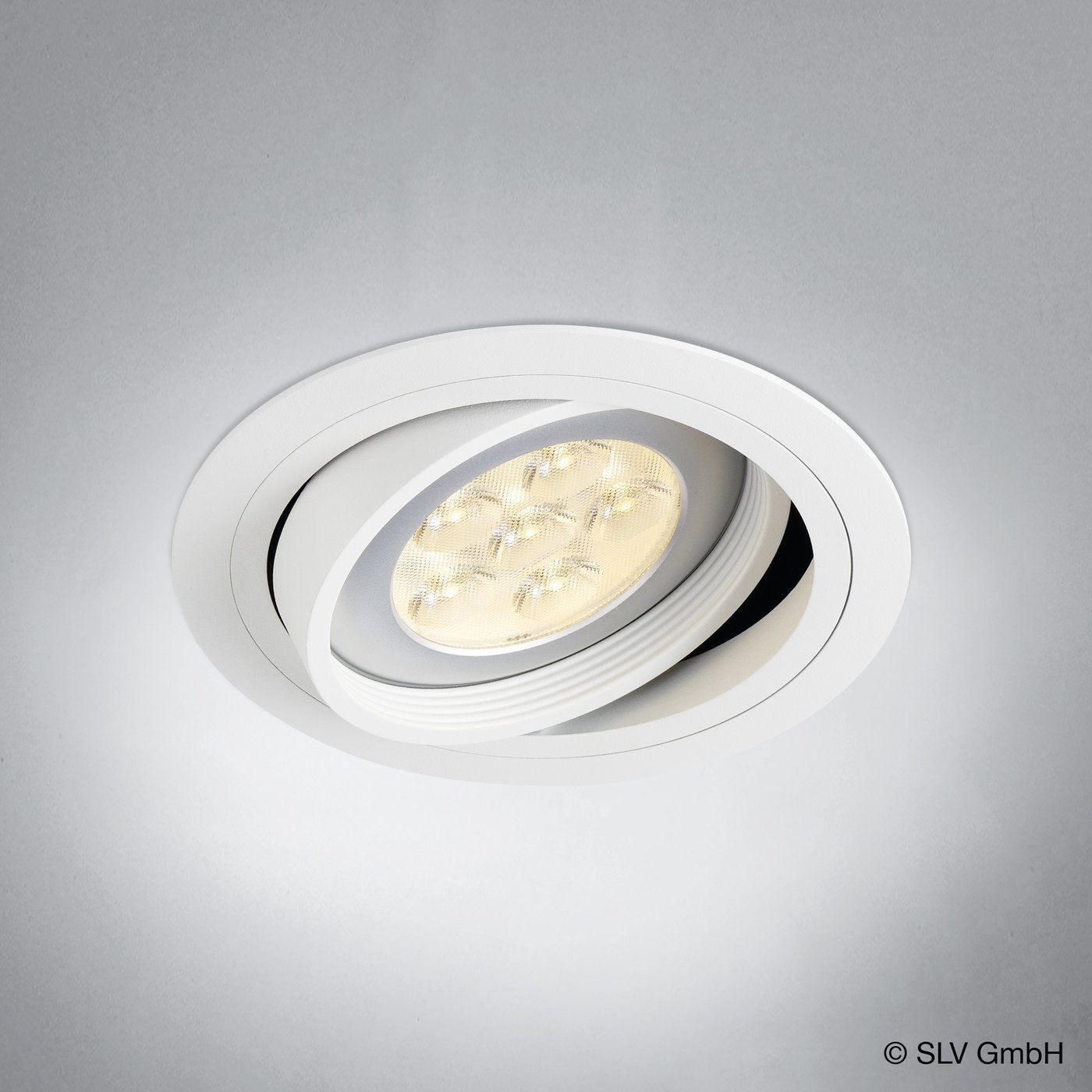 SLV NEW TRIA LED Einbauleuchte – Rund, Weiß, 7,2W, Dimmbar, 1800–3000K, Für Deckenmontage