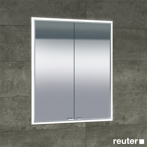 Sprinz Classical-Line Unterputz-Spiegelschrank mit Beleuchtung und 2 Türen
