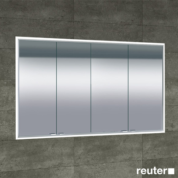 Sprinz Classical-Line Unterputz-Spiegelschrank mit Beleuchtung und 4 Türen