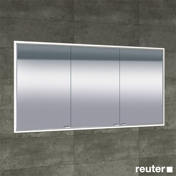 Sprinz Classical-Line Unterputz Spiegelschrank mit LED Beleuchtung mit 3 Türen