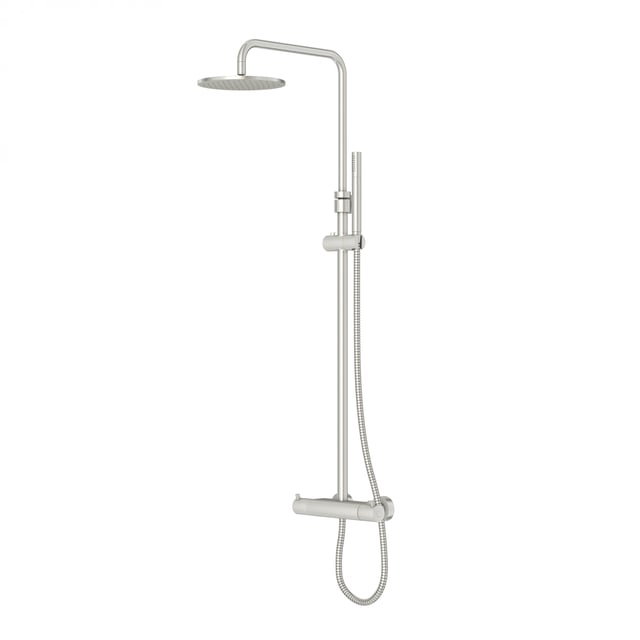 Duschsystem Mit Gebürstetem Nickel-Finish | 2-in-1 Handbrause & Hochdruck-Reinigungspistole
