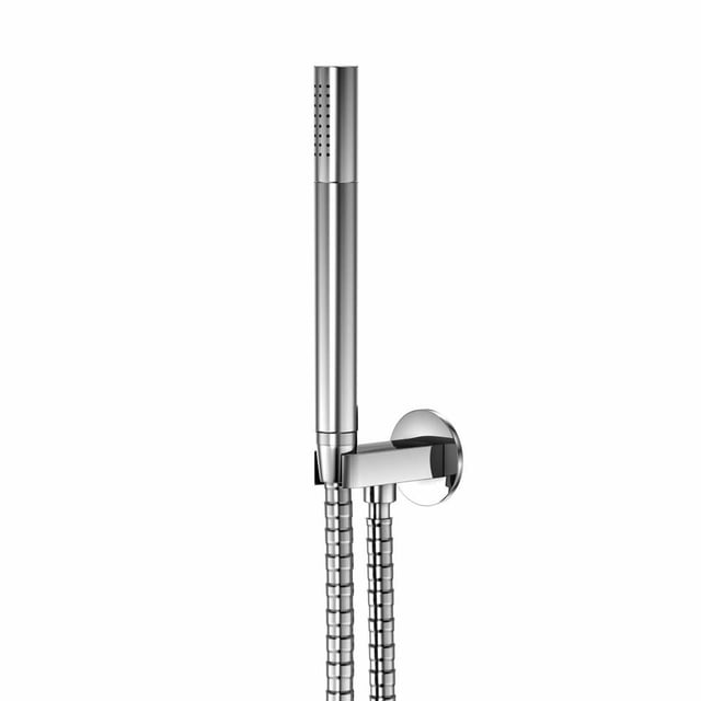 PaulGurkes Handbrausen-Set Eckig – Aus Massivem Messing Verchromt, Mit Verstellbarer Halterung & Schlauch
