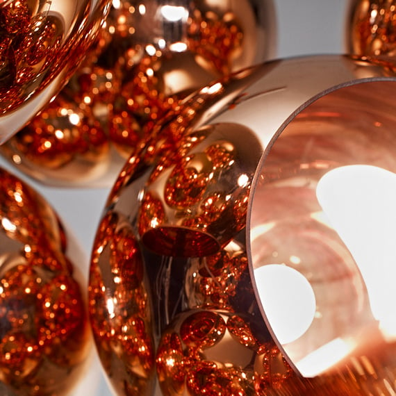Tom Dixon Copper Round 25 LED pendant light copper