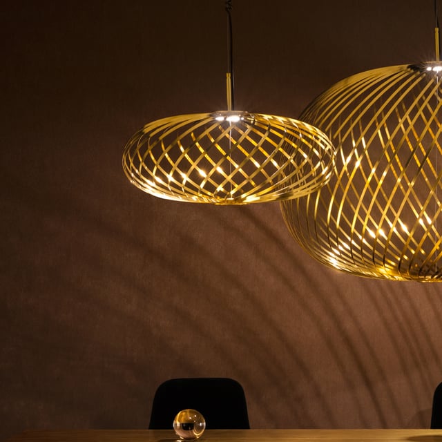 Tom Dixon Spring pendant light, LED dimmable, brass - SPP04BEU