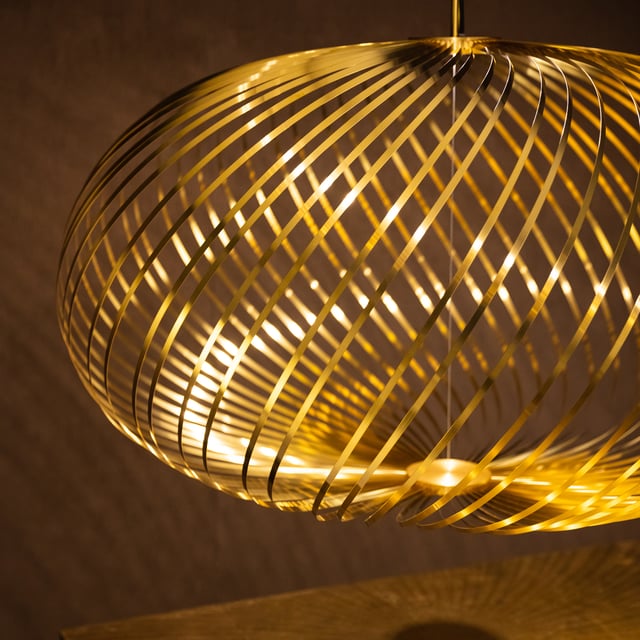 Tom Dixon Spring pendant light, LED dimmable, brass - SPP05BEU