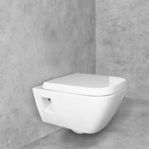 Geberit Renova Plan Wand-Tiefspül-WC & Tellkamp Premium 8000 WC-Sitz SET weiß, mit KeraTect