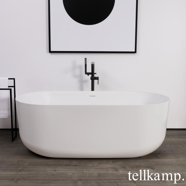 Tellkamp Bella Freistehende Oval-Badewanne weiß glanz, Schürze weiß glanz