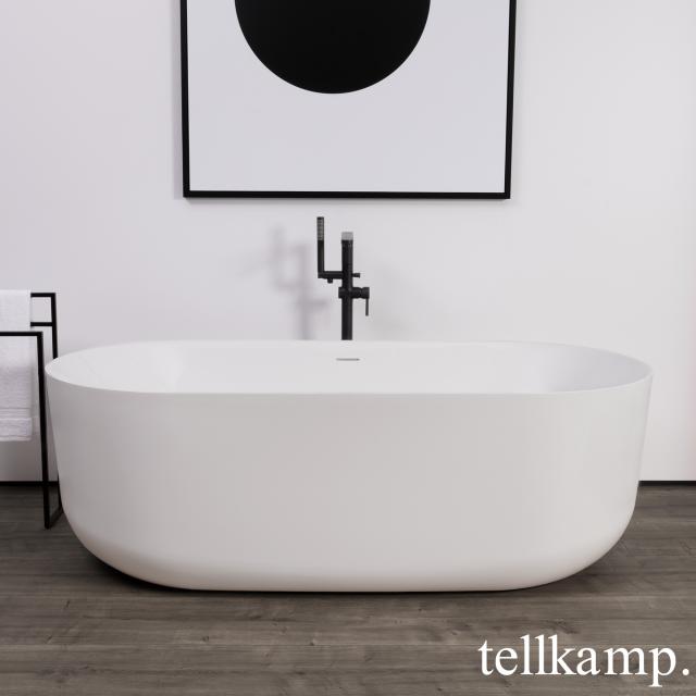 Tellkamp Bella Freistehende Oval-Badewanne weiß matt, Schürze weiß matt